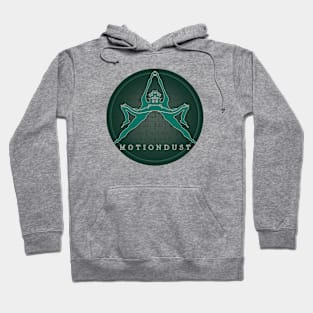 Global Motiondust World, with orthogonal pattern  - Emerald green Hoodie